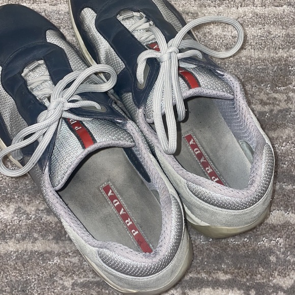 Prada mens navy sneakers - Picture 3 of 12